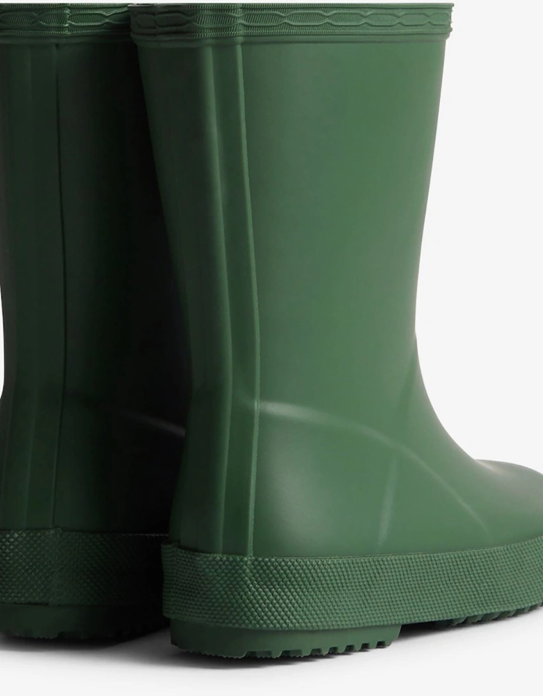 Kids First (Matte) Rubber Kid's Green Standard Wellington Boots