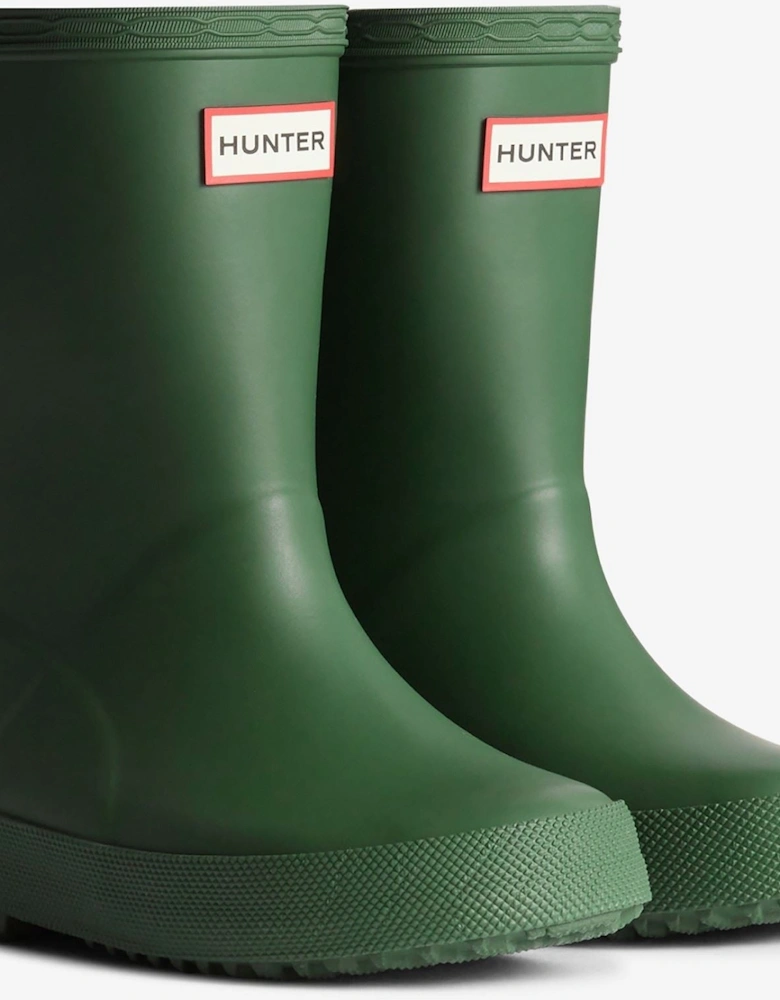 Kids First (Matte) Rubber Kid's Green Standard Wellington Boots