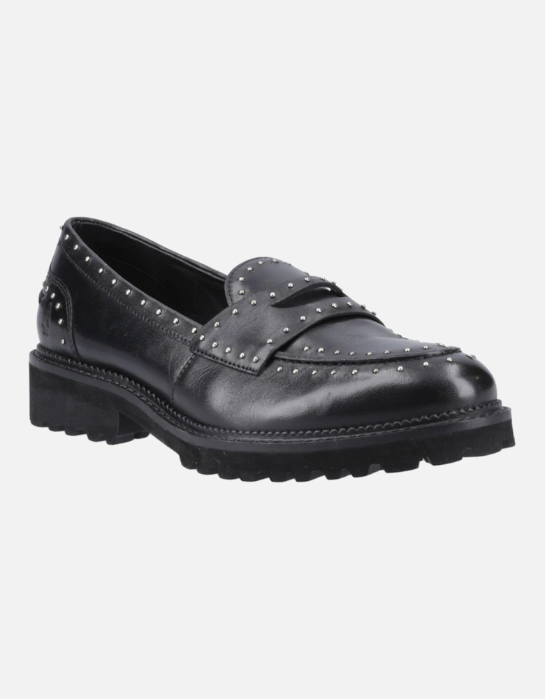 Genie Leather Women's Black Standard Loafers