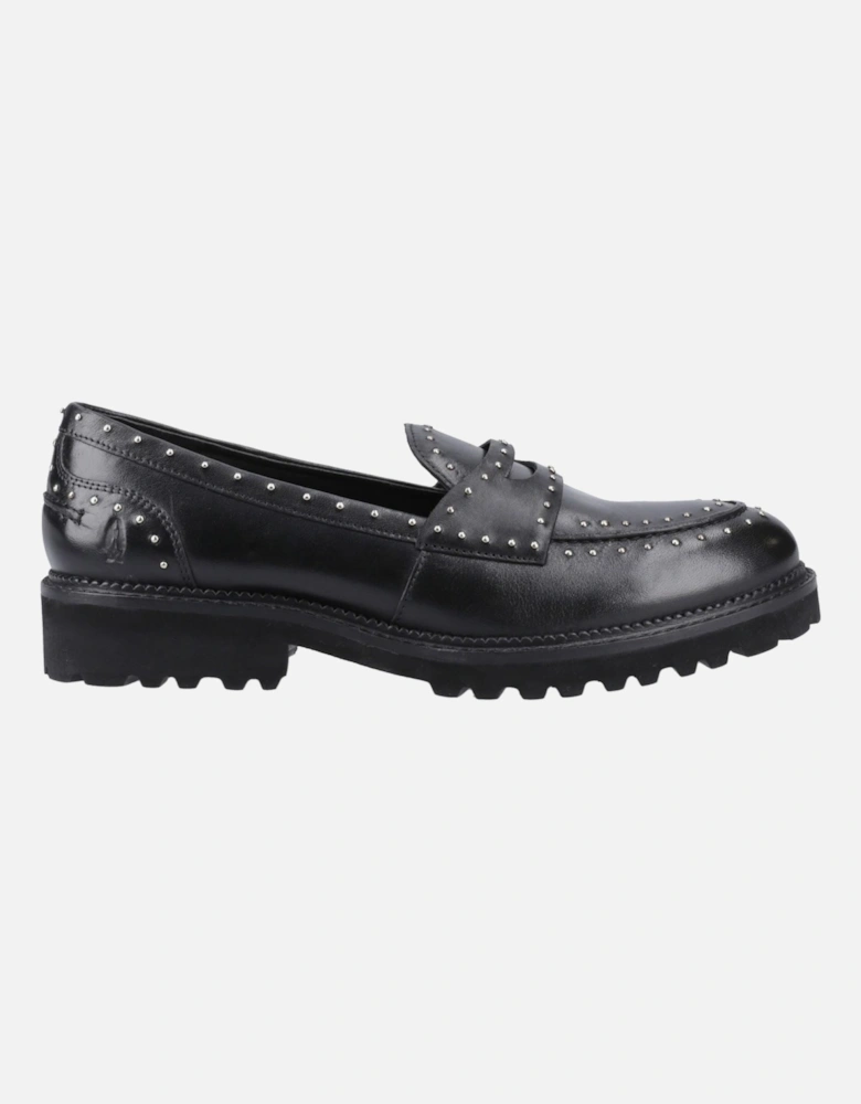 Genie Leather Women's Black Standard Loafers
