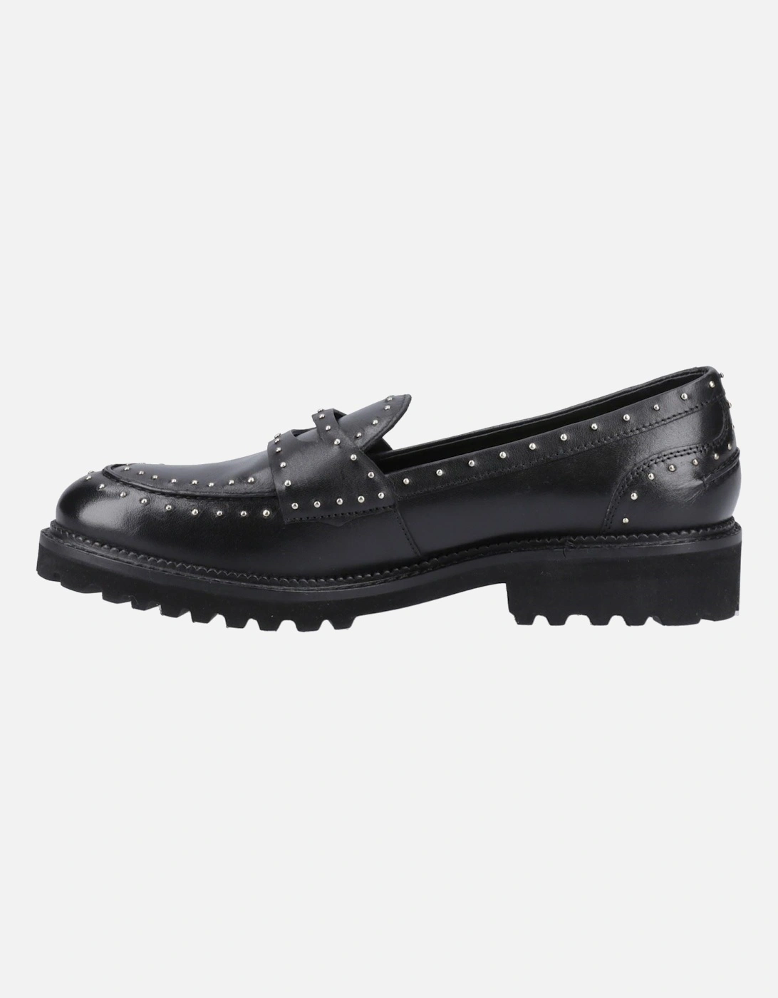 Genie Leather Women's Black Standard Loafers
