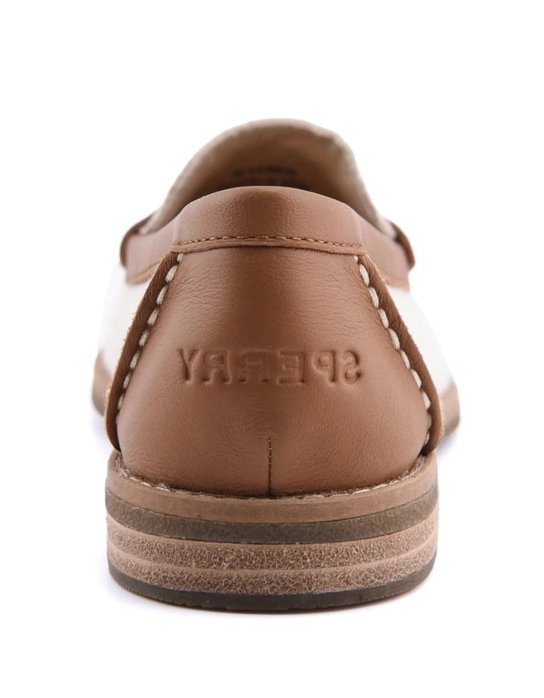 Sperry Port Driving Textile Women's White/Tan Standard Loafers