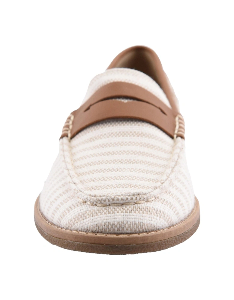 Sperry Port Driving Textile Women's White/Tan Standard Loafers