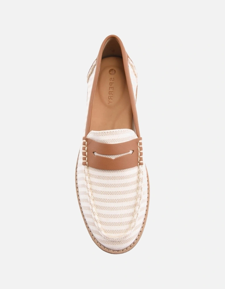Sperry Port Driving Textile Women's White/Tan Standard Loafers