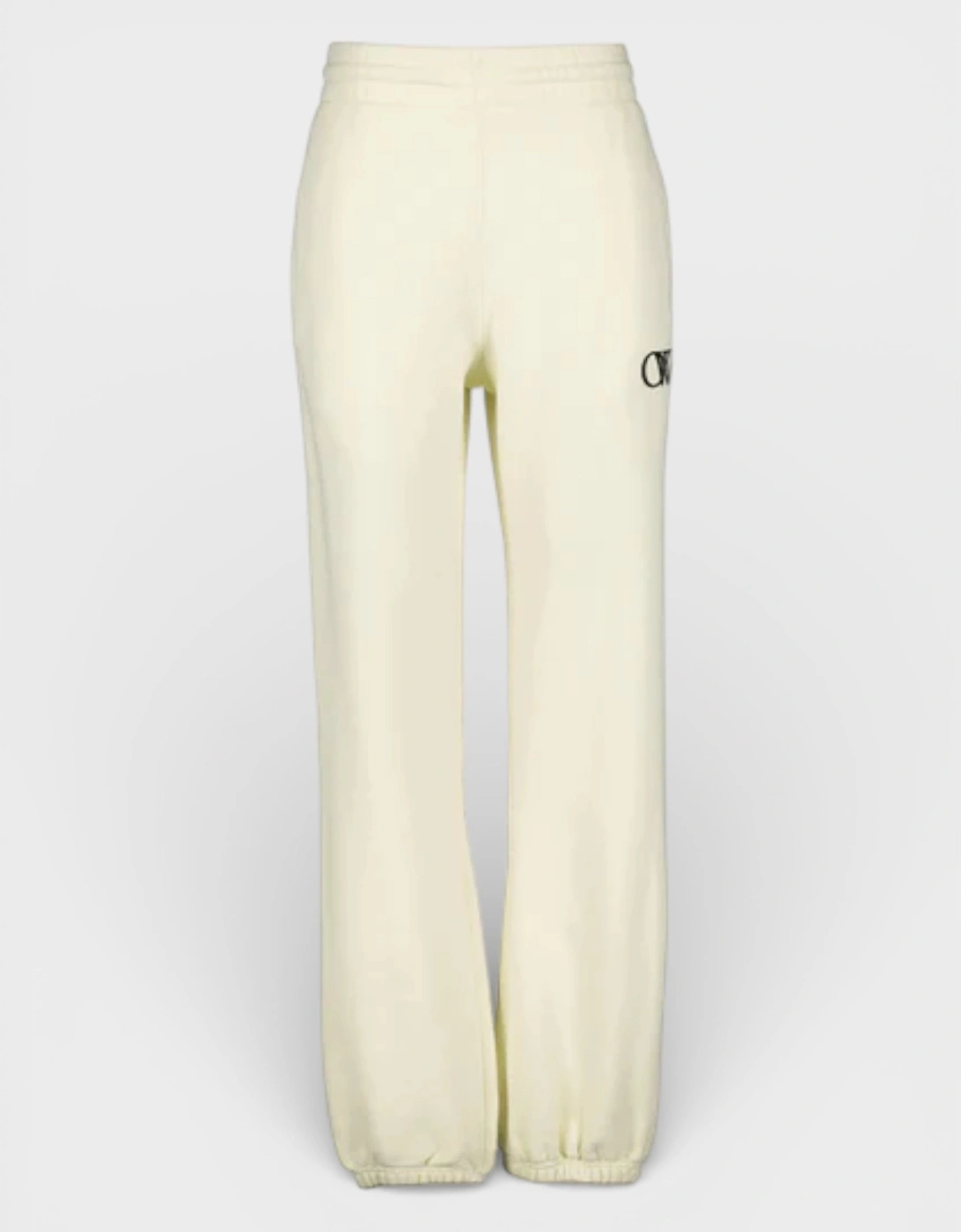 Off-White Women's White Off- Flock Cuff Sweatpant Beige - Size 12/10