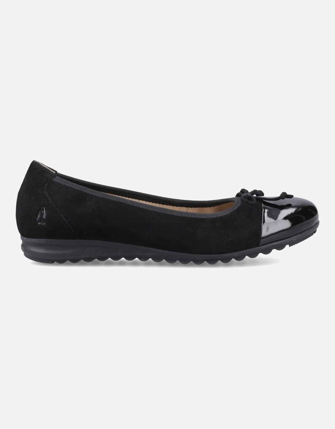 Laurie Toe Cap Leather Women's Black Standard Flats