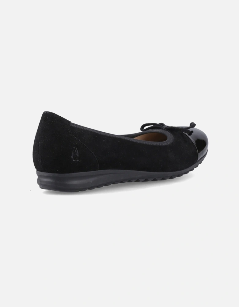 Laurie Toe Cap Leather Women's Black Standard Flats