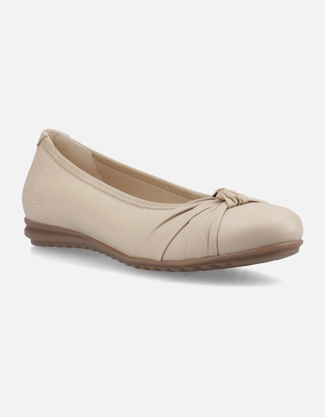 Hush Puppies - Women's Ballet Flats - Leather - Cream - UK 3