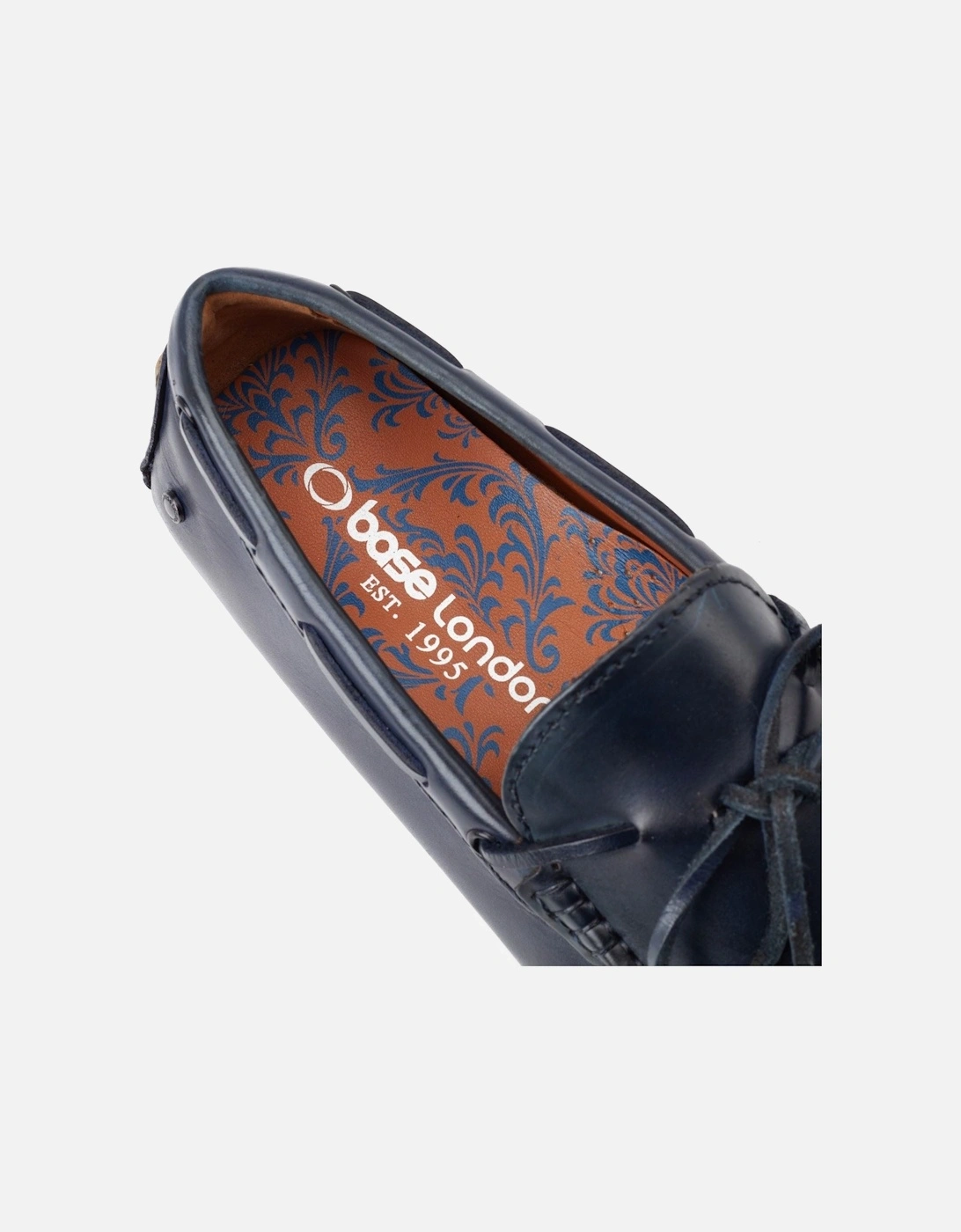 London Brooks Leather Men's Navy Standard Loafers