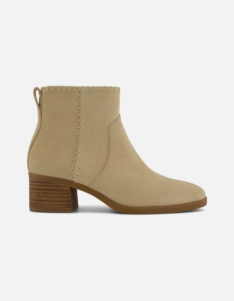 Delilah Heeled Suede Women's Sand Heeled Ankle Boots