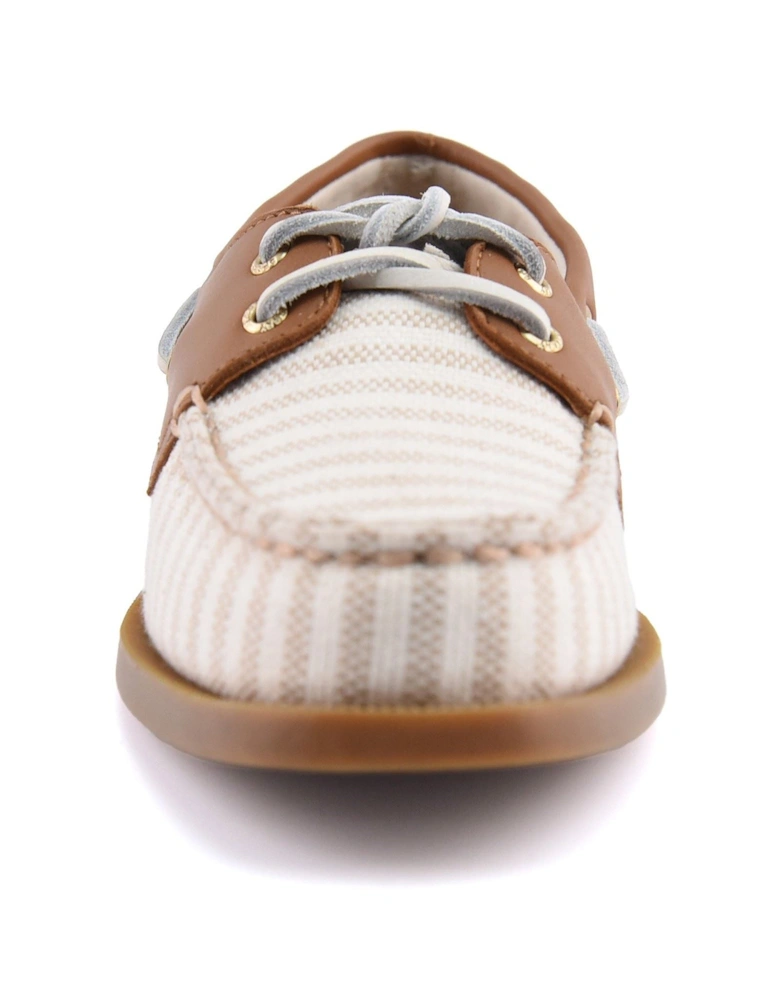 Sperry Authentic Original Textile Women's White/Natural Standard Boat Shoes