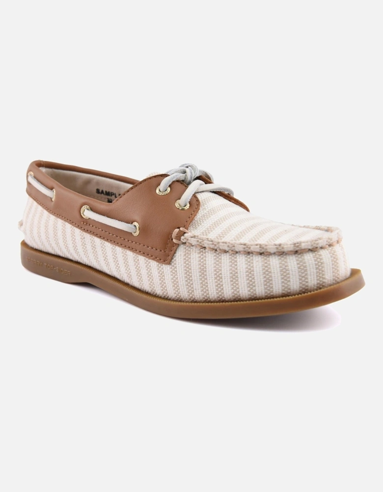 Sperry Authentic Original Textile Women's White/Natural Standard Boat Shoes