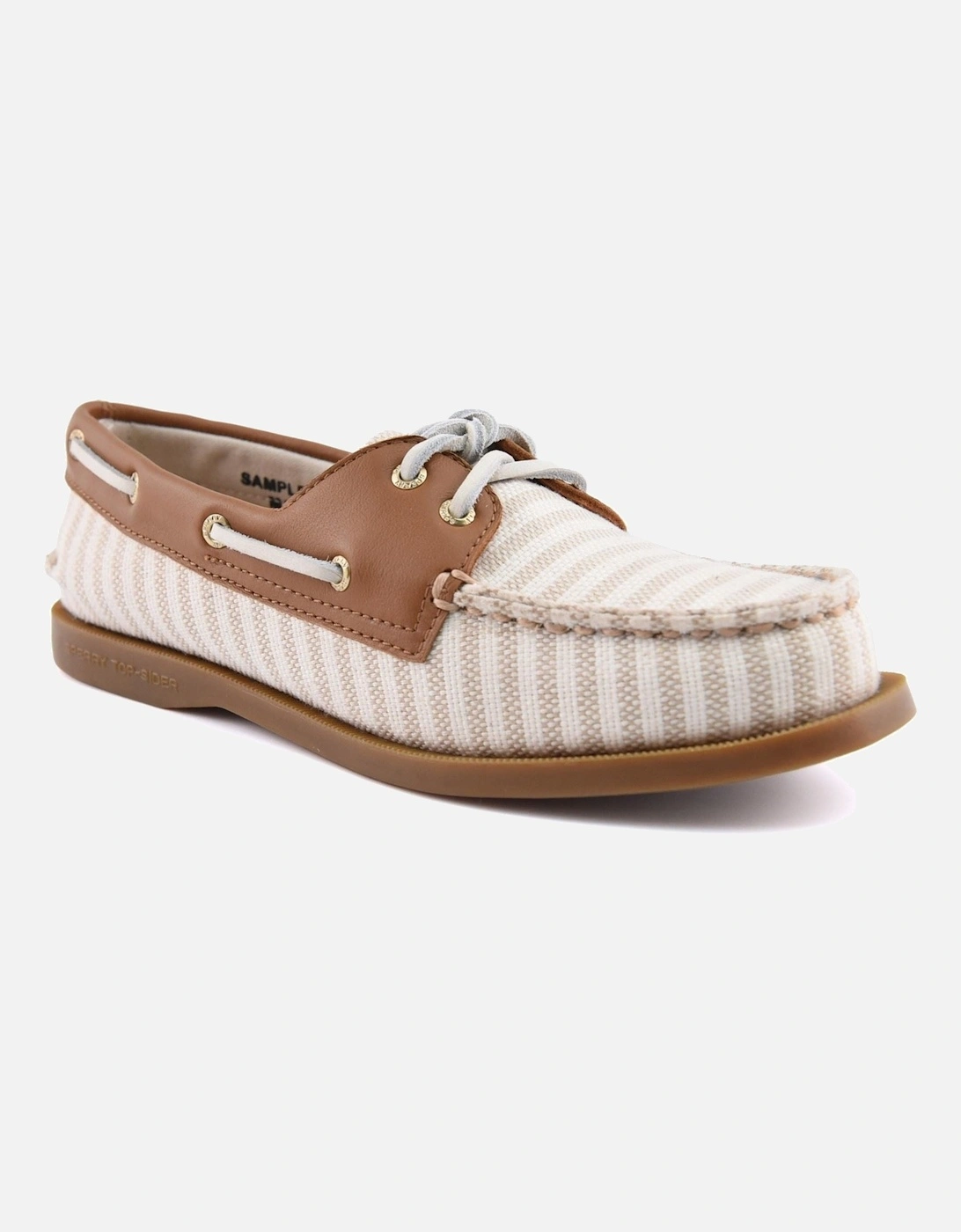 Sperry Authentic Original Textile Women's White/Natural Standard Boat Shoes, 10 of 9