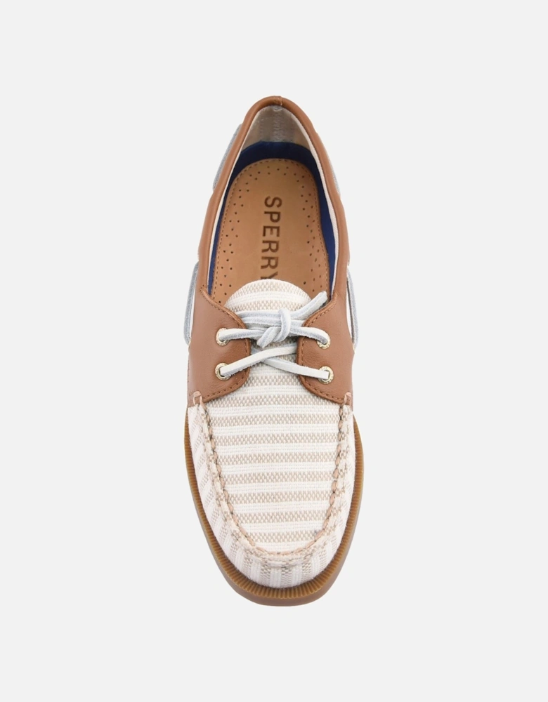 Sperry Authentic Original Textile Women's White/Natural Standard Boat Shoes