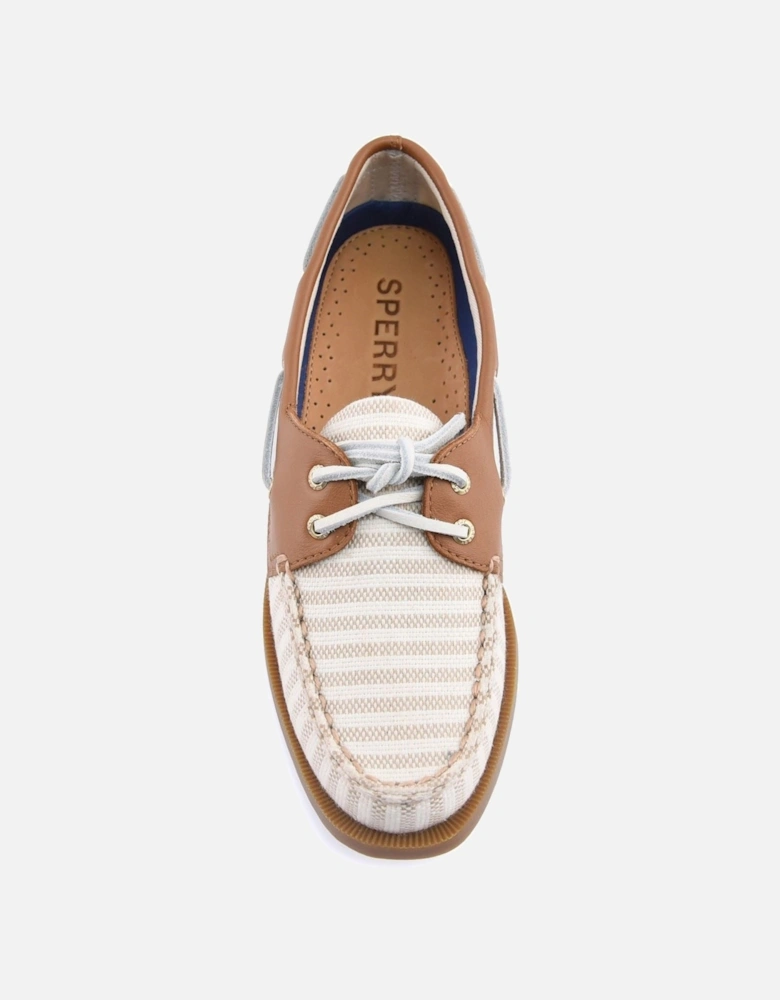 Sperry Authentic Original Textile Women's White/Natural Standard Boat Shoes