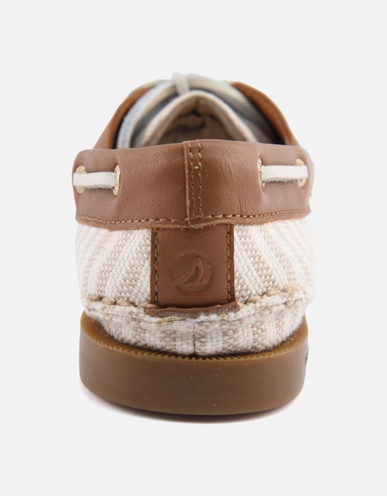 Sperry Authentic Original Textile Women's White/Natural Standard Boat Shoes