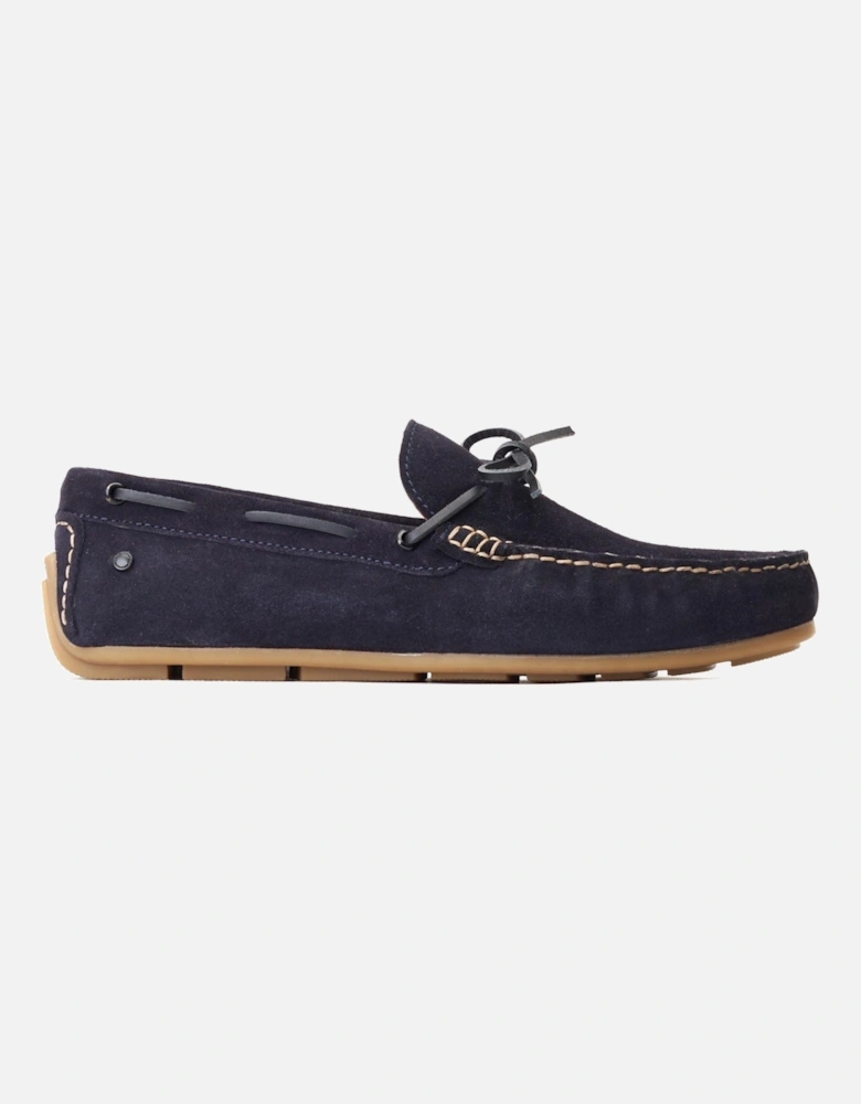 London Brooks Leather Men's Navy Standard Loafers