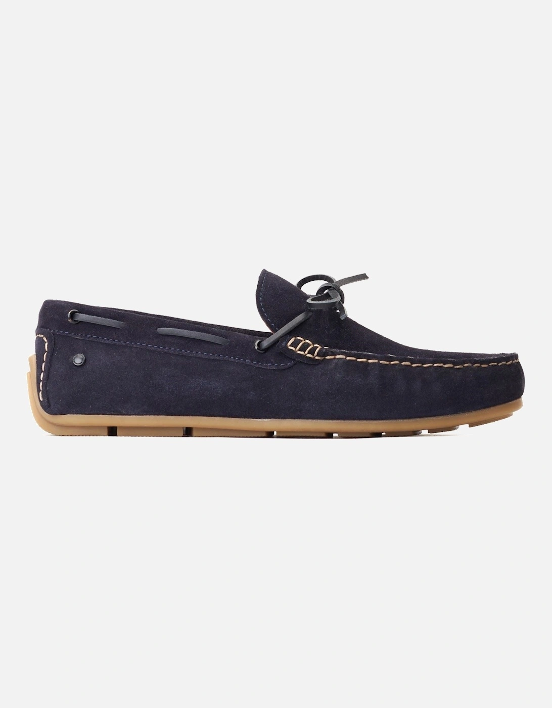 London Brooks Leather Men's Navy Standard Loafers