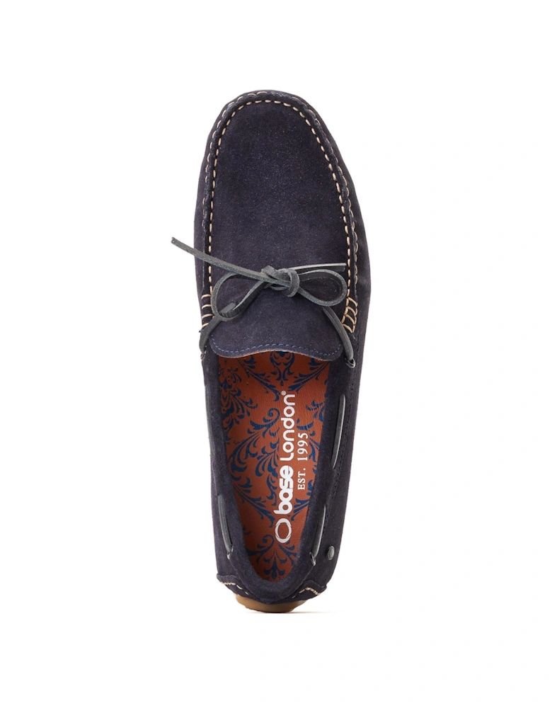 London Brooks Leather Men's Navy Standard Loafers