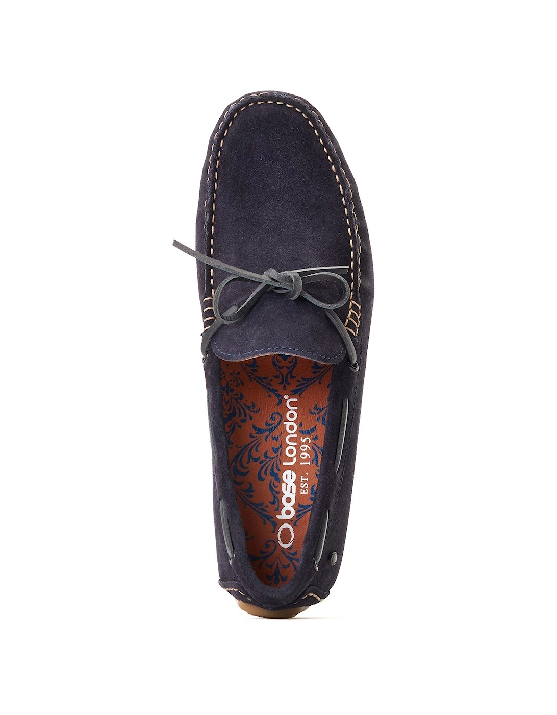 London Brooks Leather Men's Navy Standard Loafers