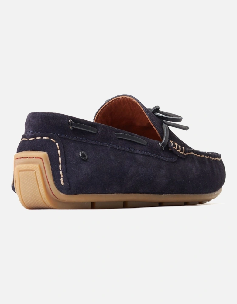 London Brooks Leather Men's Navy Standard Loafers