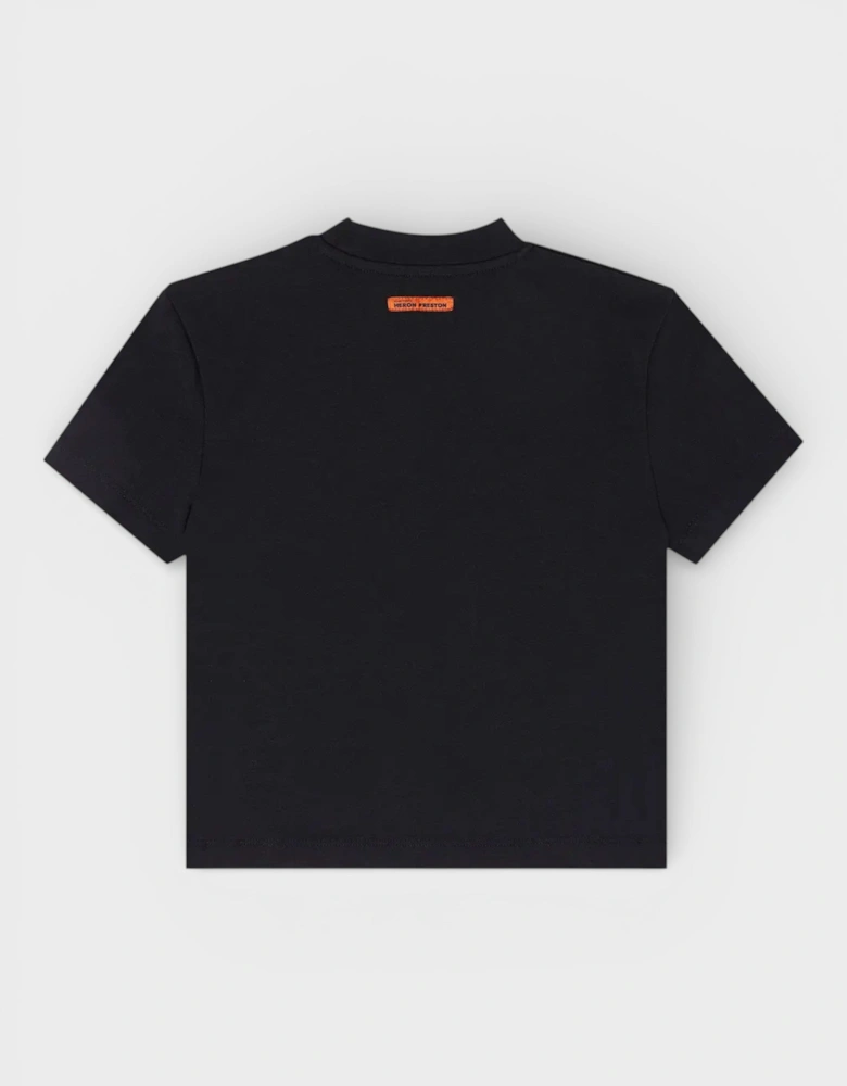 Short Sleeve Logo Tee Black White