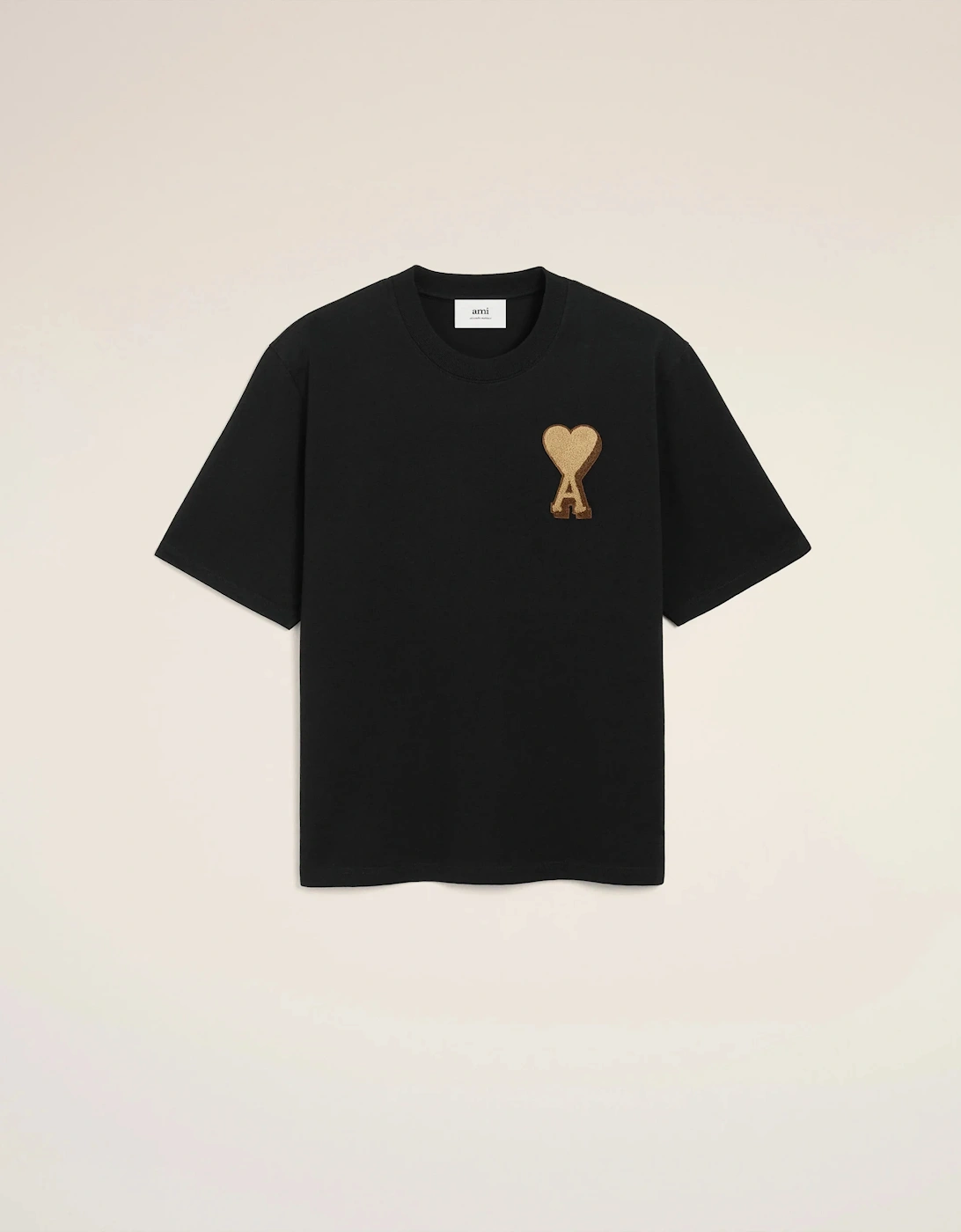 Black Cotton Ami De Coeur T-Shirt - Black, 7 of 6