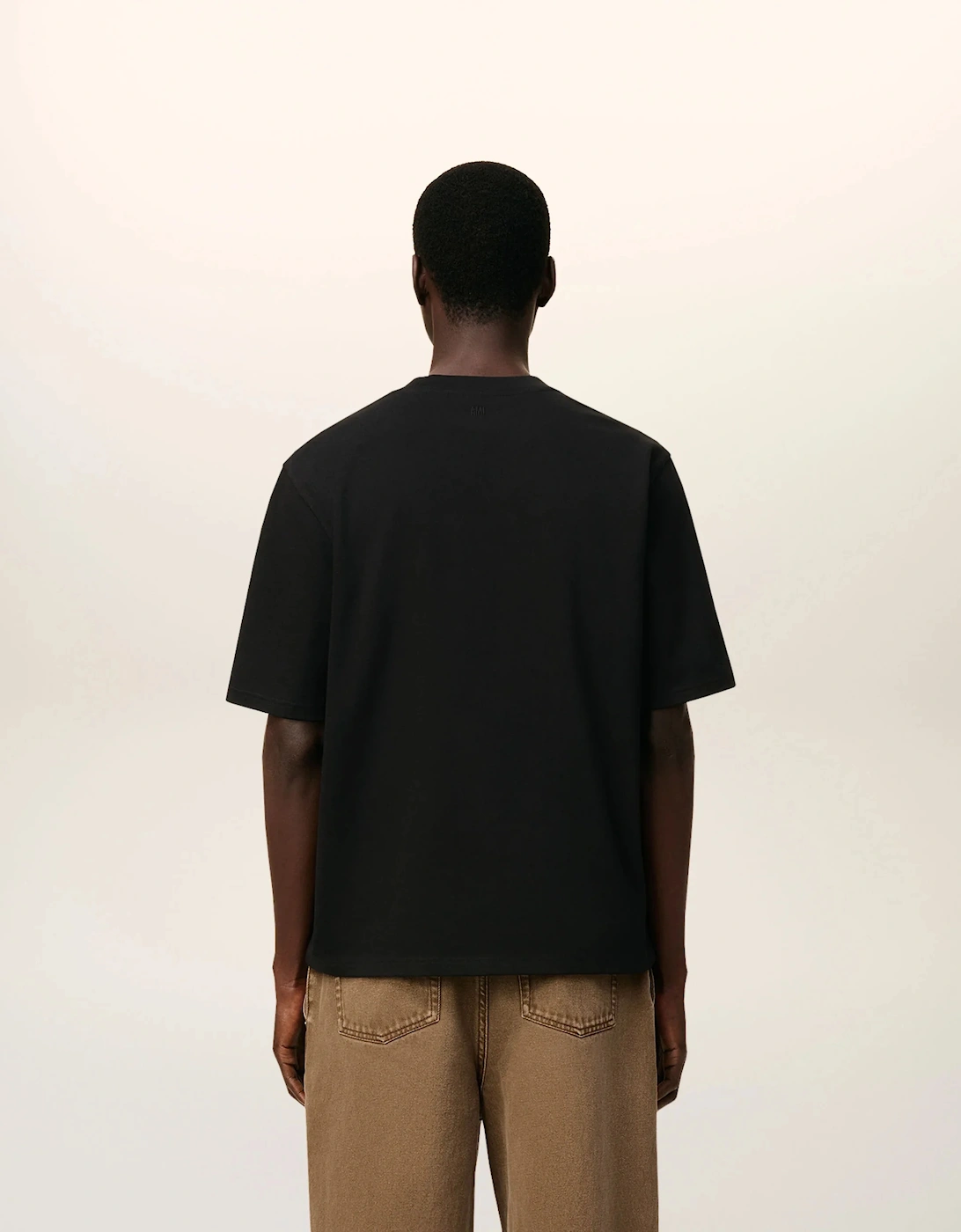 Black Cotton Ami De Coeur T-Shirt - Black