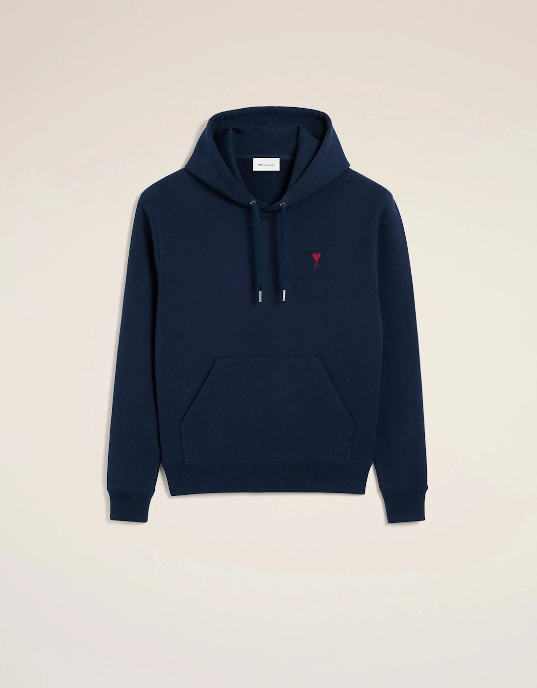 AMI Paris Men's AMI Paris Red Ami De Coeur Hoodie - Night Blue