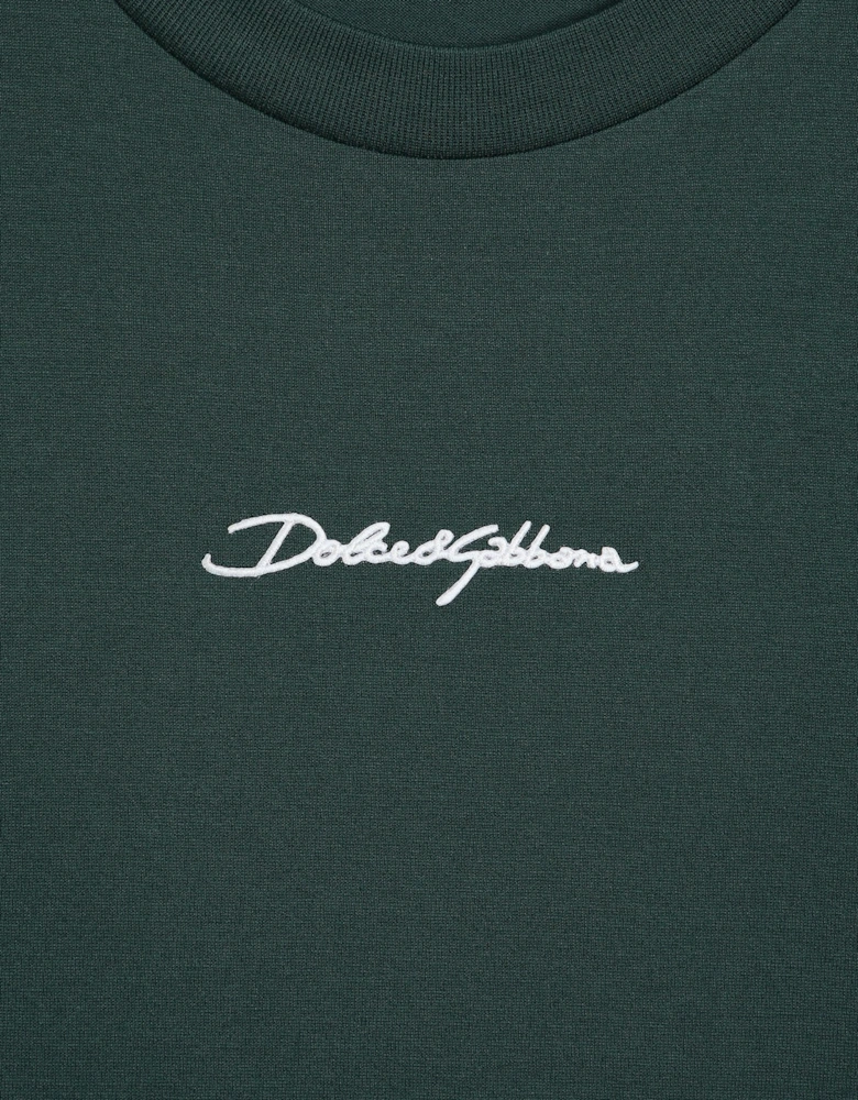 Embroidered Logo T-Shirt Green