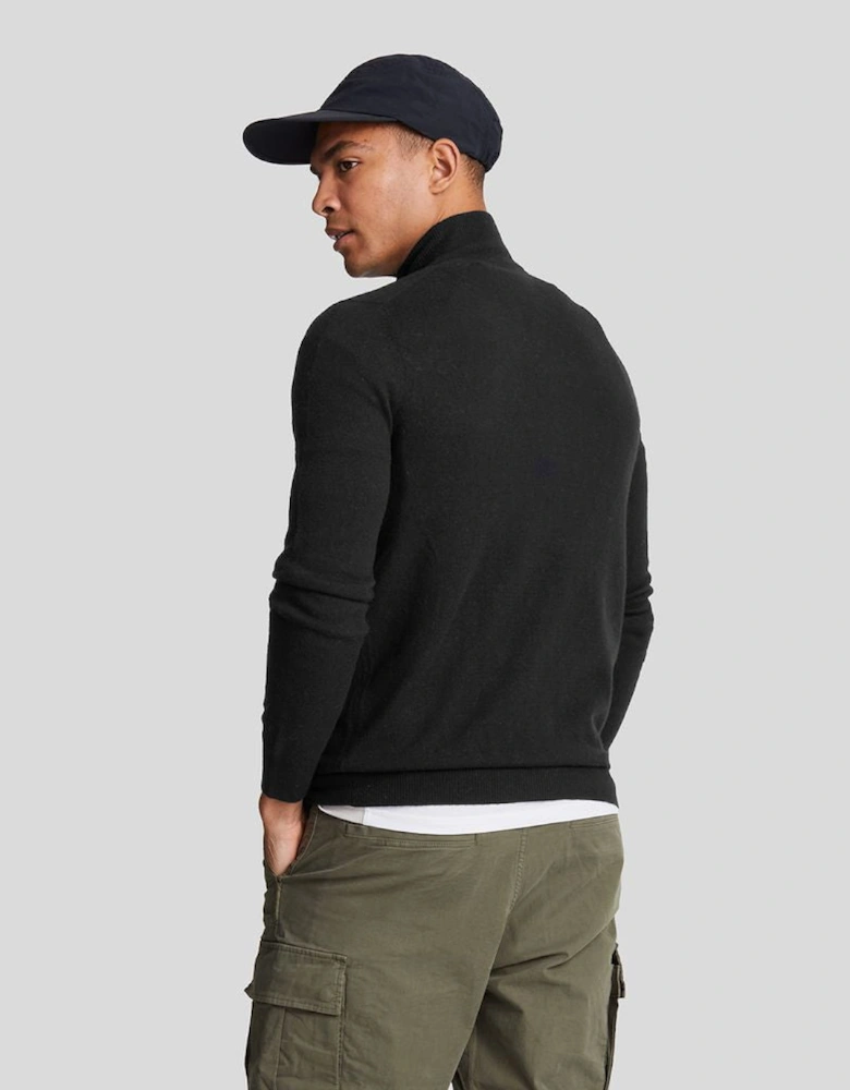 Lambswool Blend Zip Cardigan