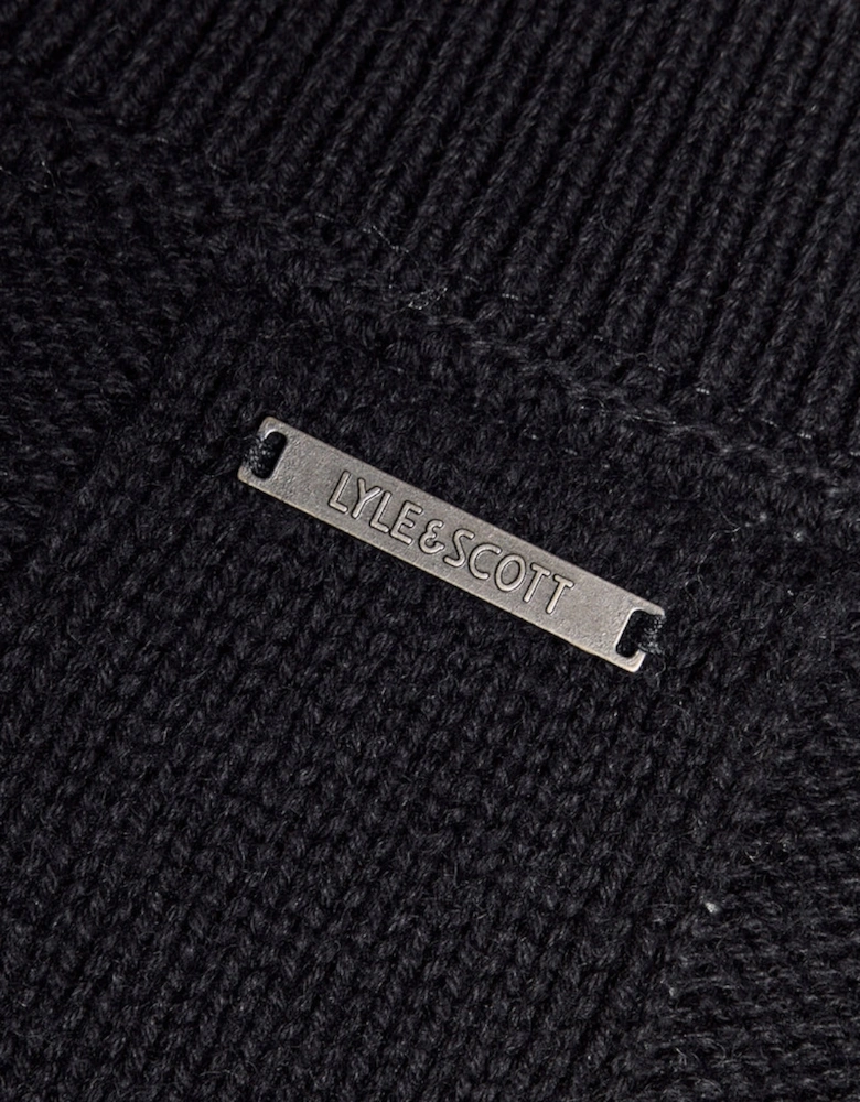 Wool Blend Ribbed Cardigan