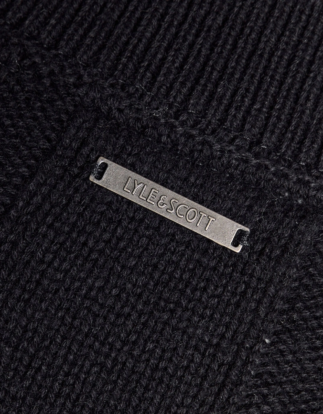 Wool Blend Ribbed Cardigan