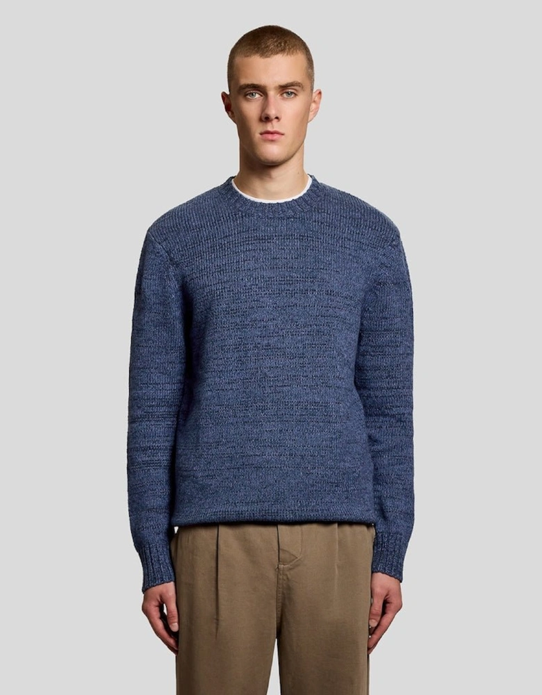 Knitted Marl Crew Neck Jumper