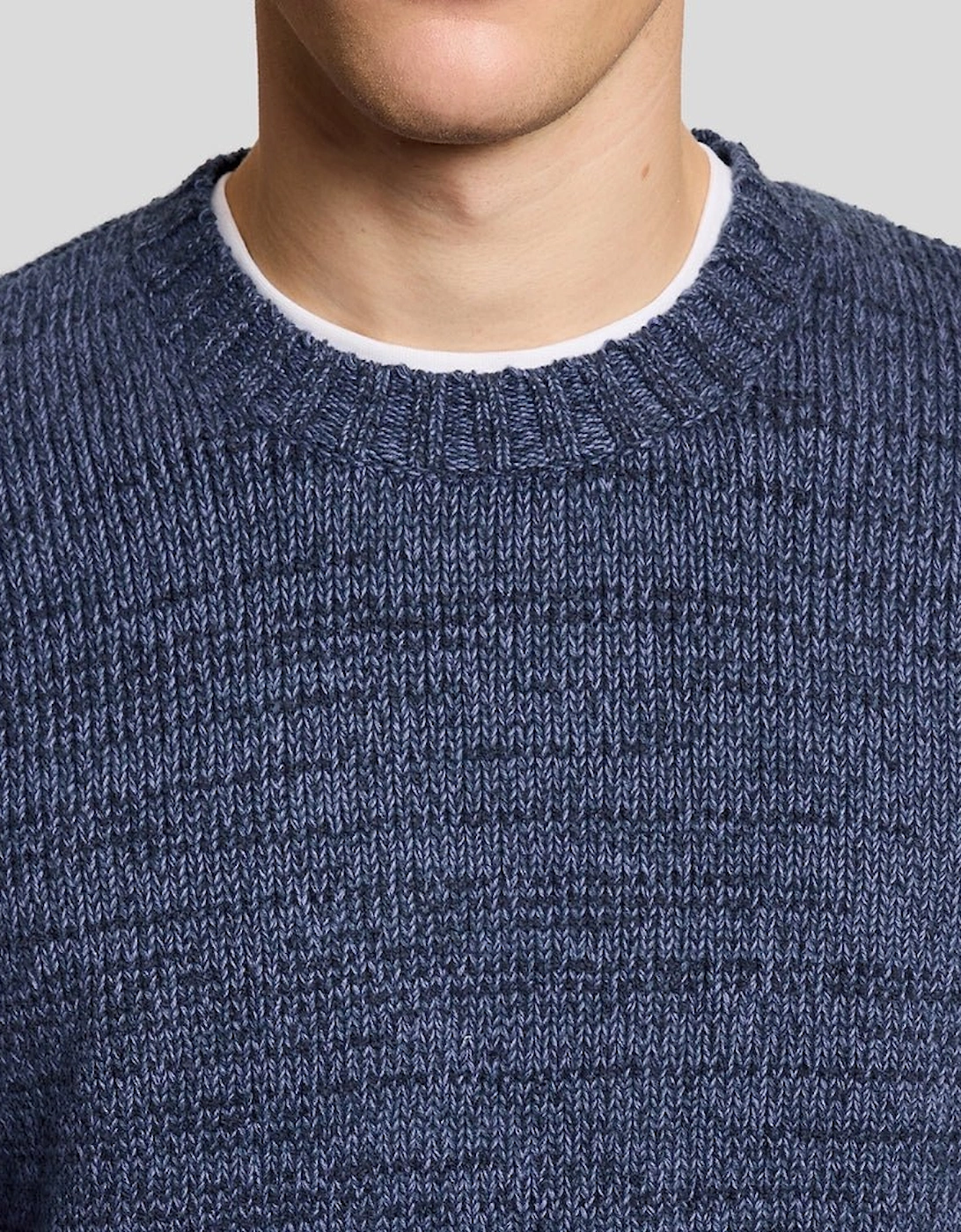 Knitted Marl Crew Neck Jumper