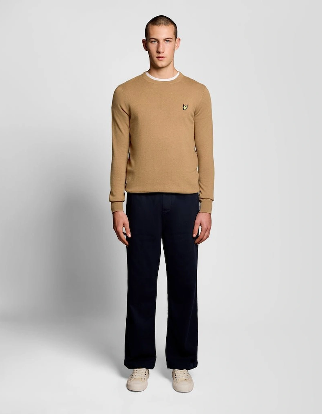 Cotton Merino Crew Neck Jumper