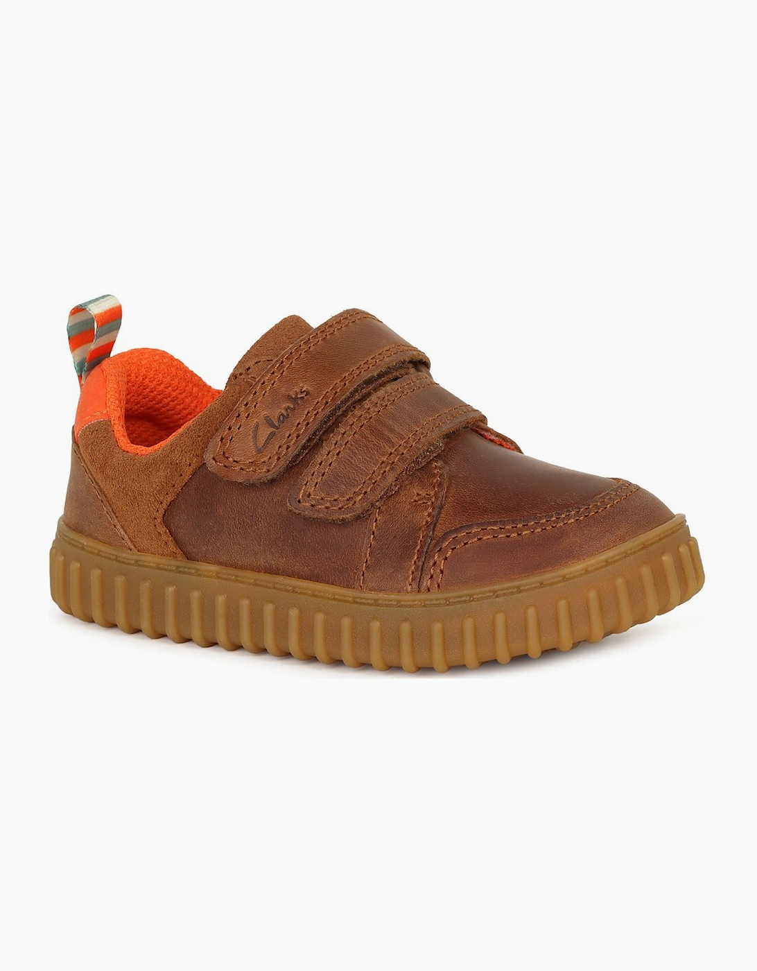 Clarks Boys Brown  Cove Pop T First Shoes - Size F (Standard) Kids