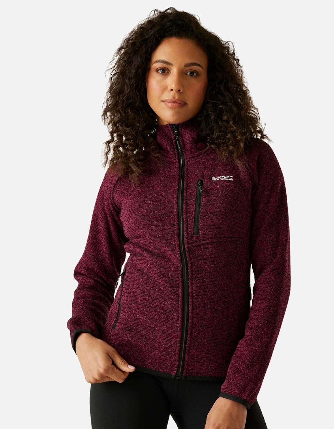 Womens Newhill Hooded Full Zip Fleece, 2 of 1