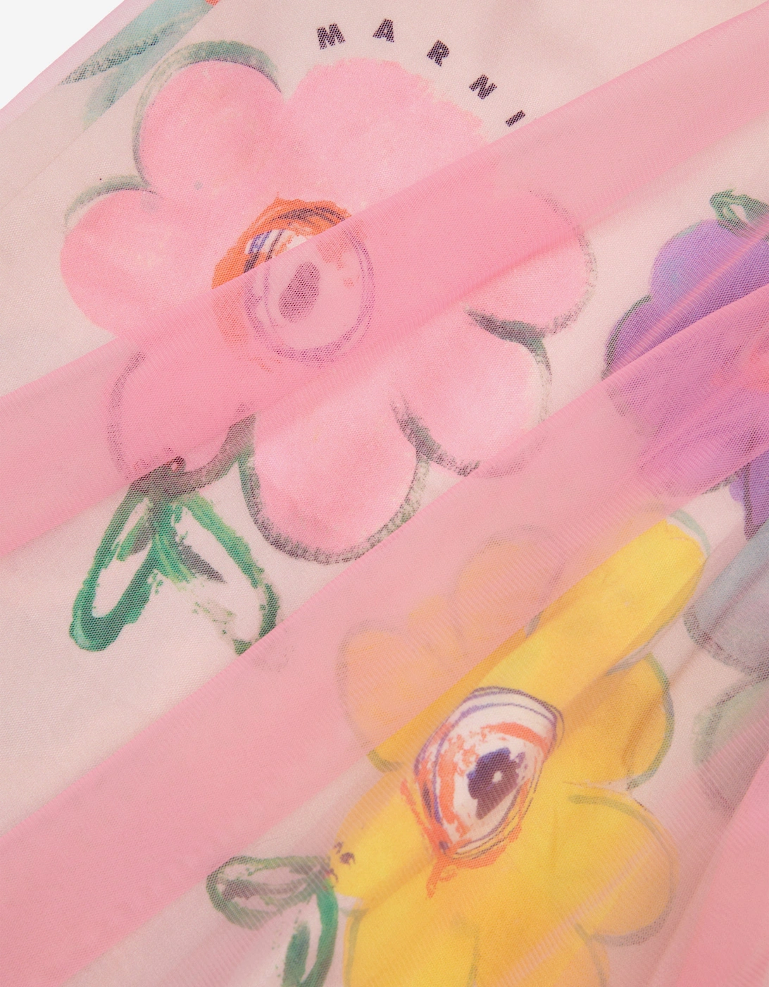 Girls Flower Print Sleeveless Dress in Pink