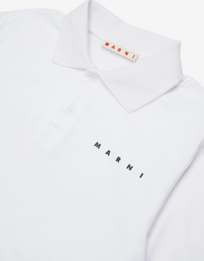 Kids Logo Polo Shirt in White