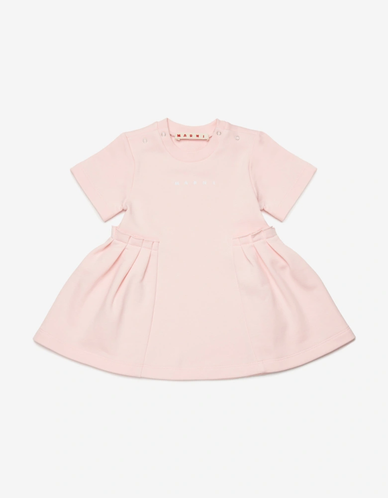Baby Girls Cotton Skater Dress in Pink