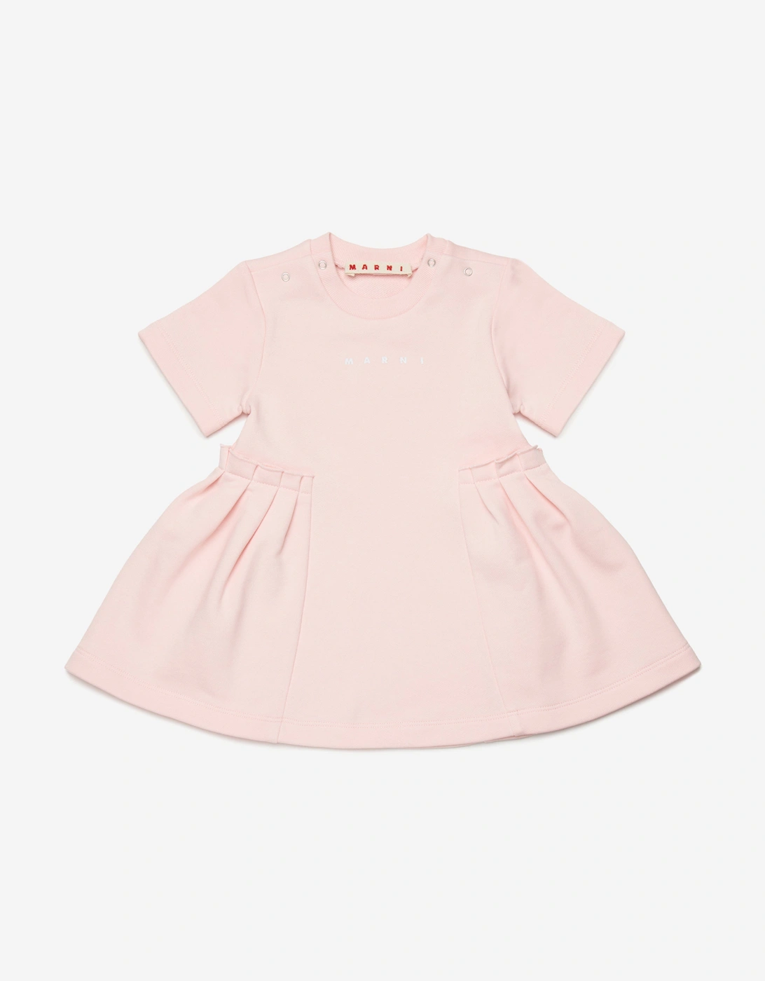 Baby Girls Cotton Skater Dress in Pink, 5 of 4