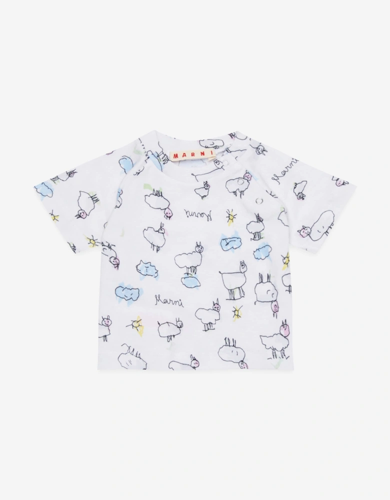 Baby Short Set in White