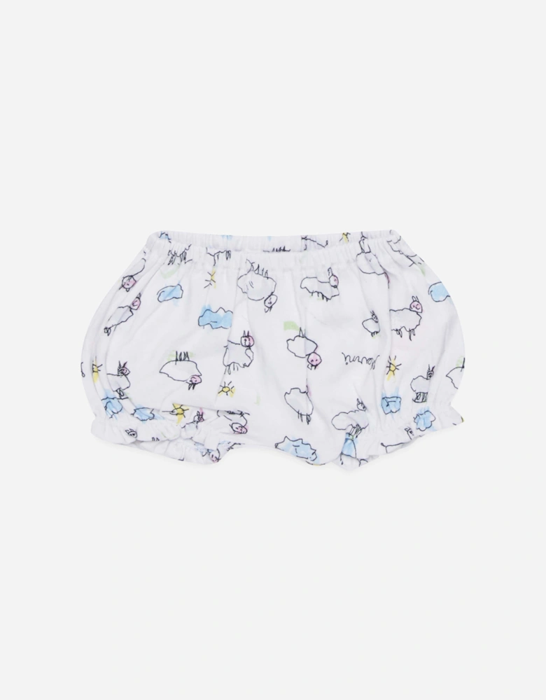 Baby Short Set in White