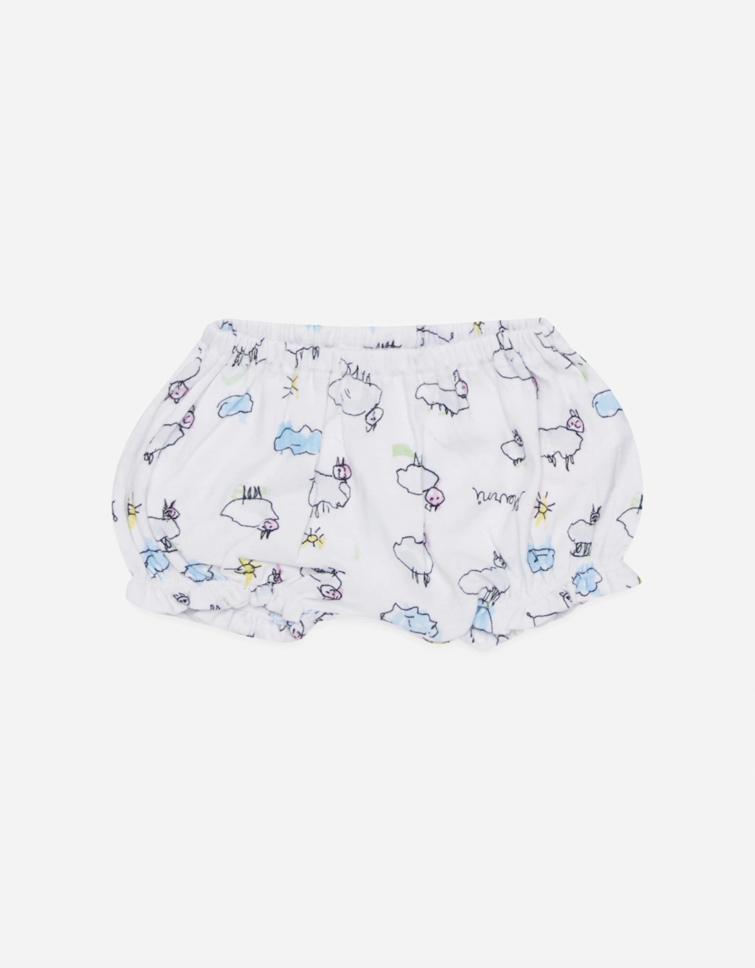 Baby Short Set in White