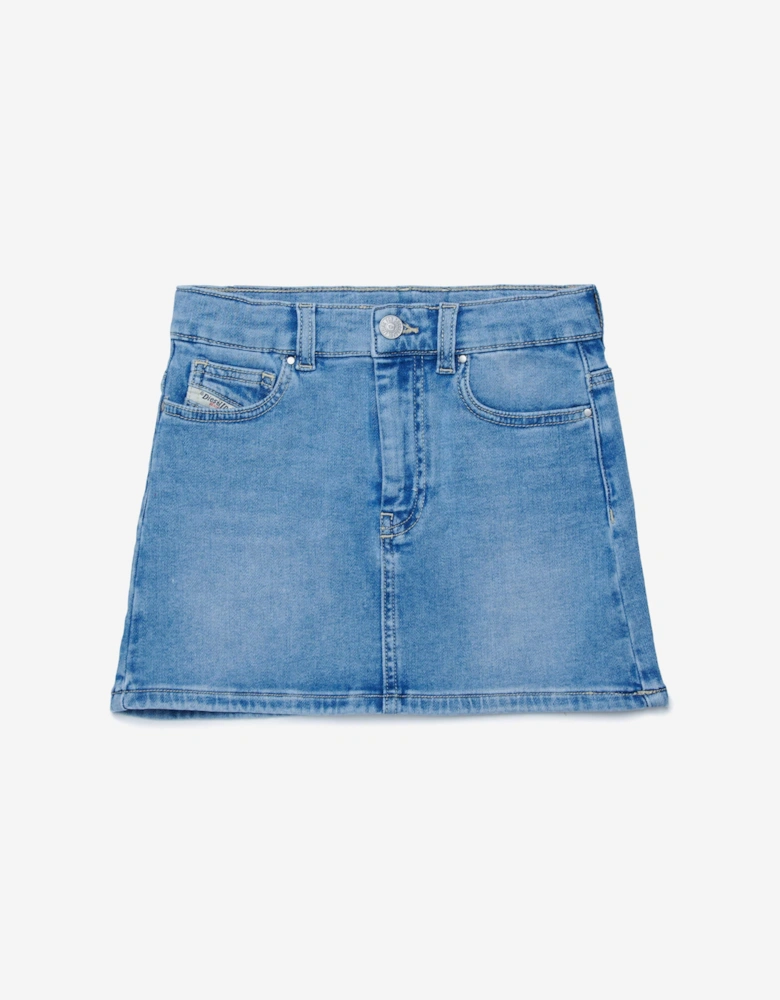 Girls Denim Skirt in Blue