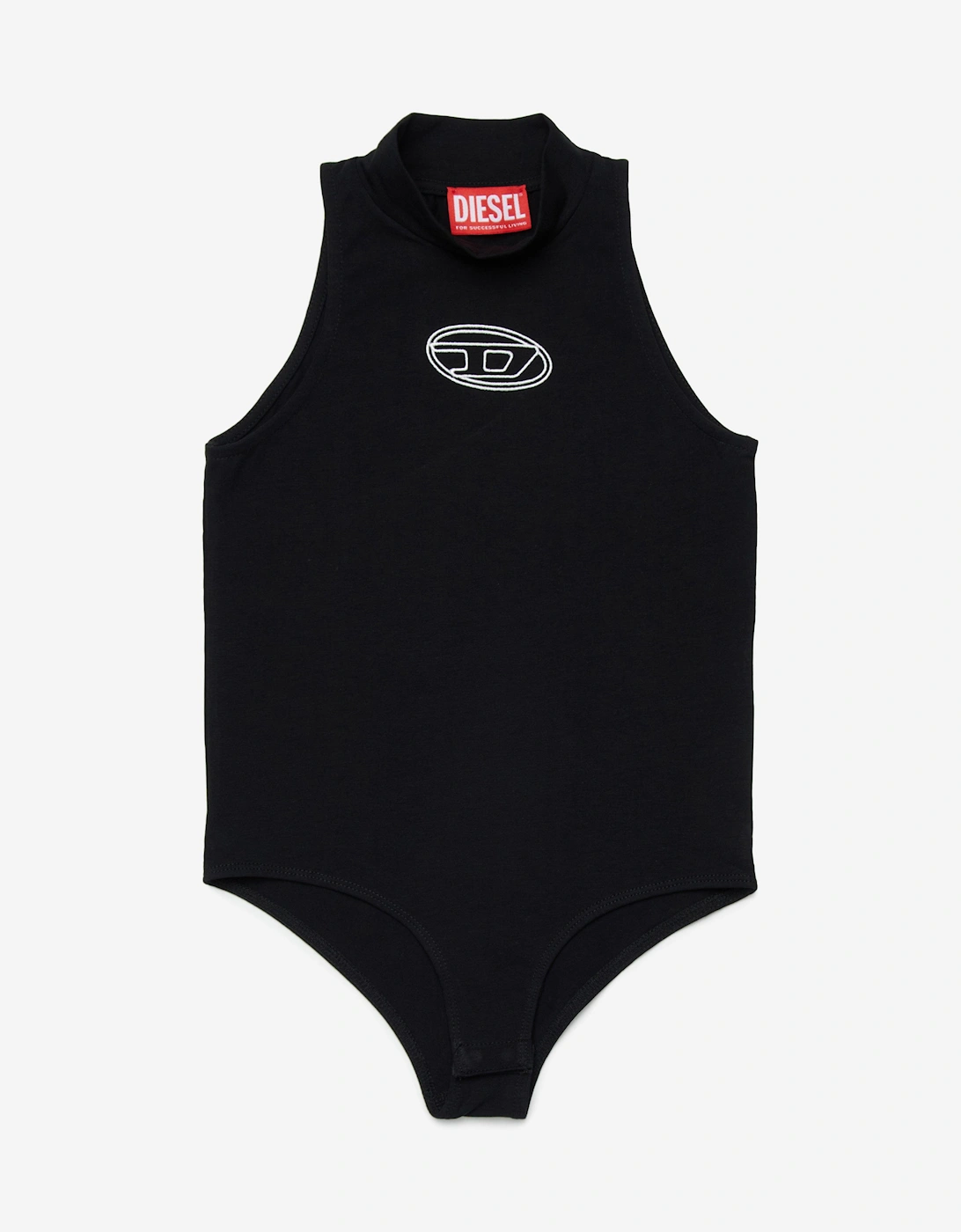 Girls Oval D Logo Bodysuit in Black, 5 of 4