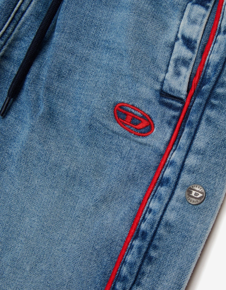 Girls Relaxed Fit Jogger Jeans in Blue