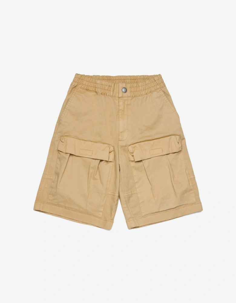 Boys Pocket Shorts in Beige