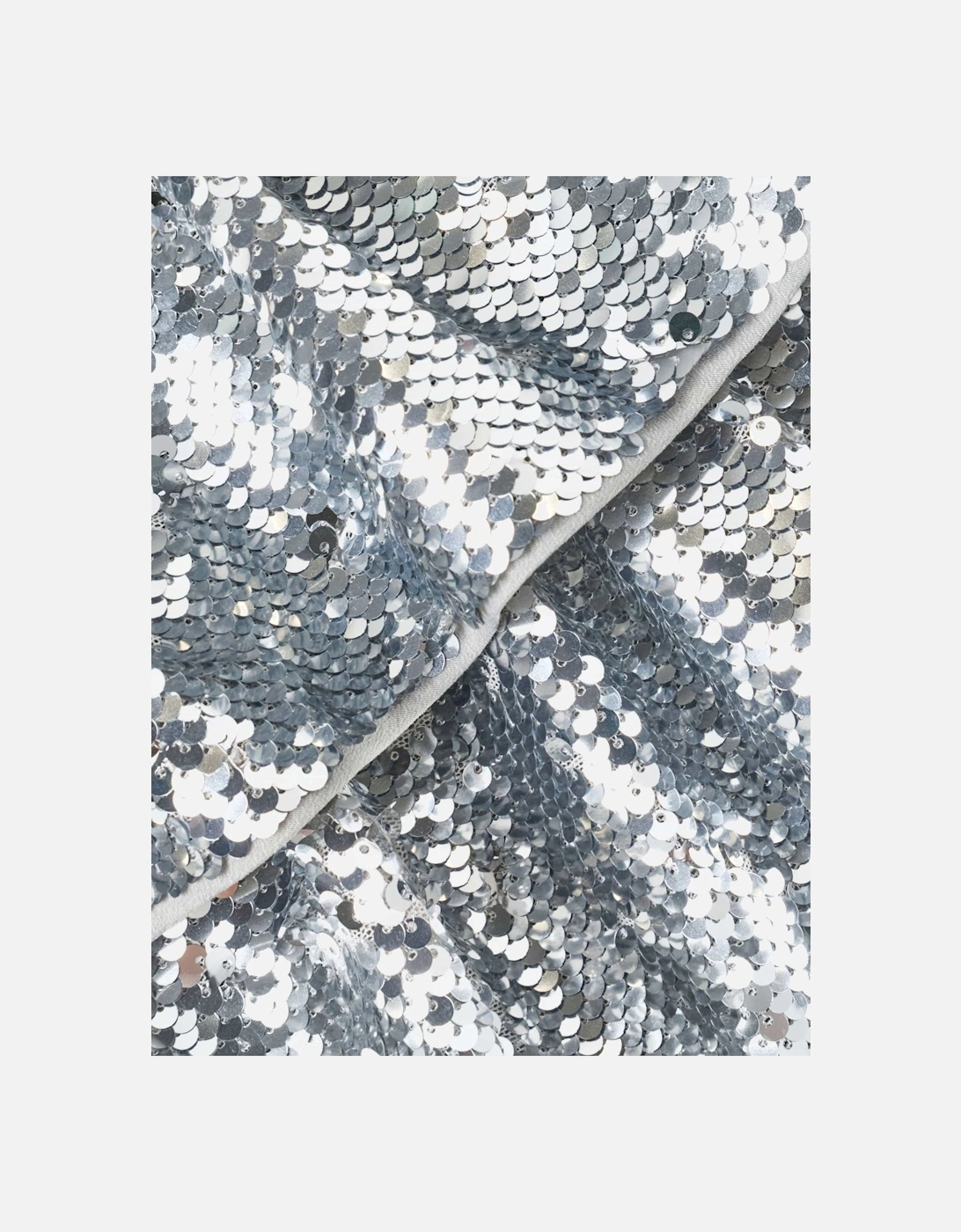 Girls Sequin Tiered Skirt in Silver